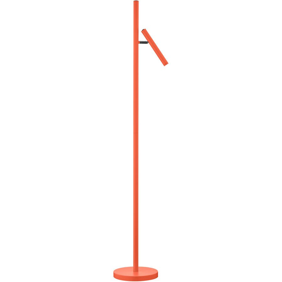 Stehlampe Streak Orange Metall 25 cm 134 cm Drehbar - Farbe: peach - LED - Lichtfarbe: Extra warmweiss - Stehlampe- LED Energiesparlampe
