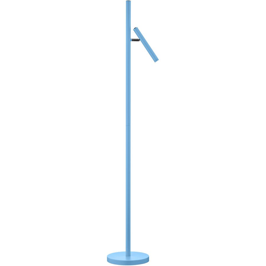 Stehlampe Streak Blau Metall 25 cm 134 cm Drehbar - Farbe: Pastellblau - LED - Lichtfarbe: Extra warmweiss - Stehlampe- LED Energiesparlampe