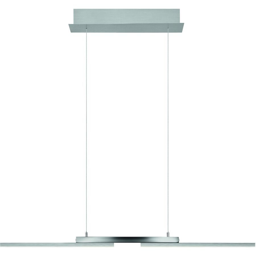 Pendellampe More Grau Metall 87 cm 200 cm - Farbe: Nickel matt - LED - Lichtfarbe: Extra warmweiss - Helles Neutralweiss - Pendellampe- LED