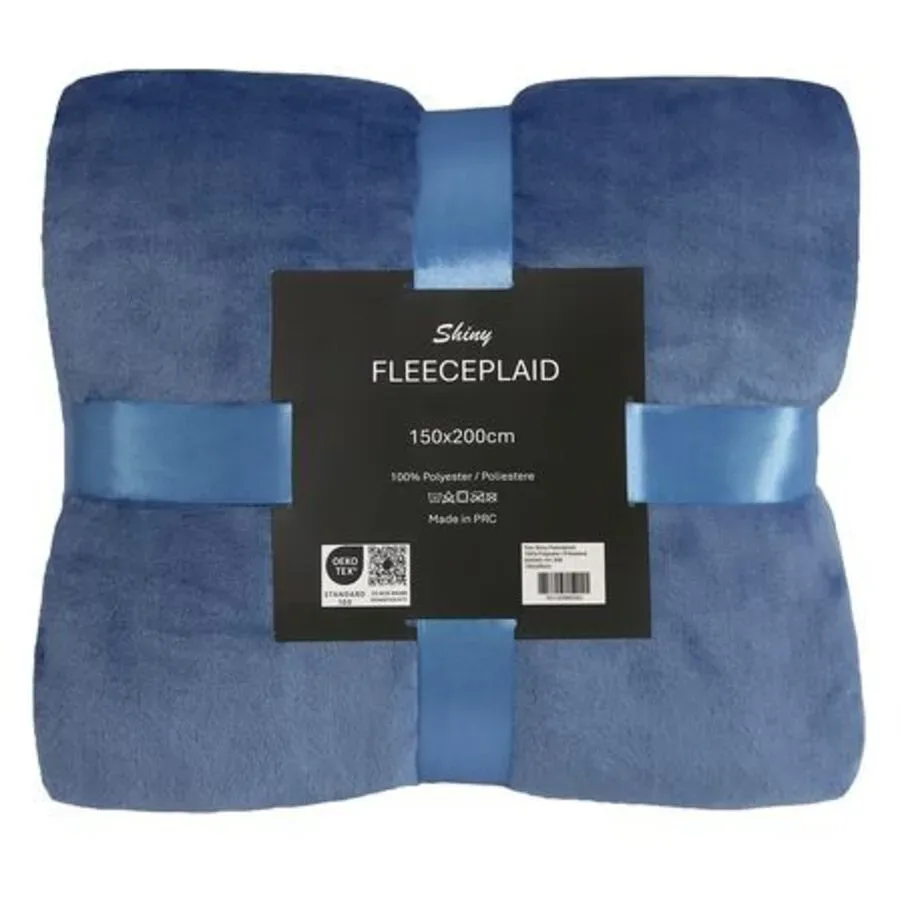 Flair - Fleece Decke, 150x200cm, Stahlblau