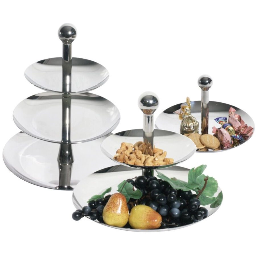 Etagère Contacto Bander Silber Edelstahl 22 cm - Etagère