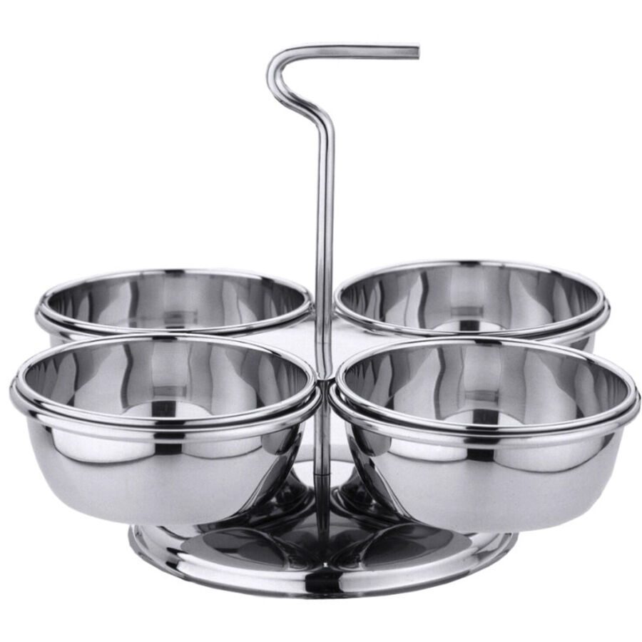 Schälchen-Set Contacto Bander Silber Edelstahl 20 cm 14 cm - Schälchen-Set