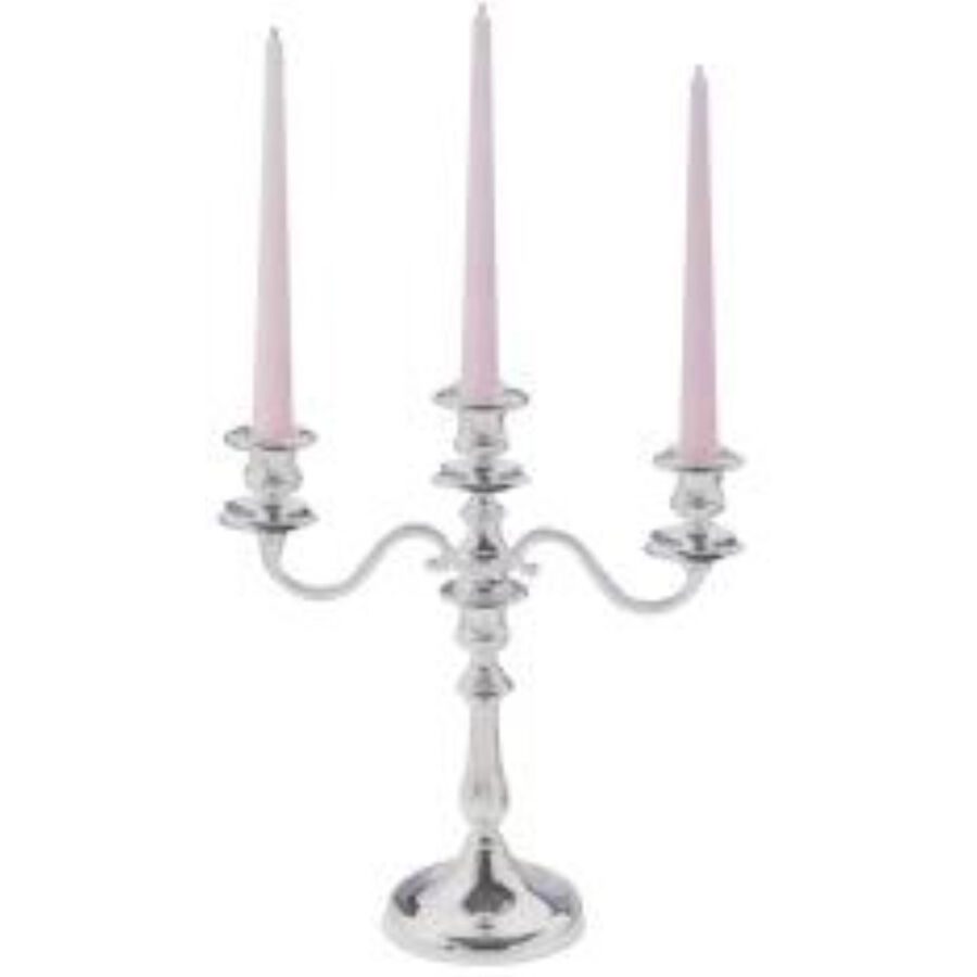 Kerzenständer Contacto Bander Silber Metall 32.5 cm - Kerzenständer