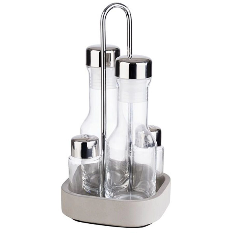 APS Element Transparent Metall/Edelstahl/Glas 12.5 cm 25 cm - Menage