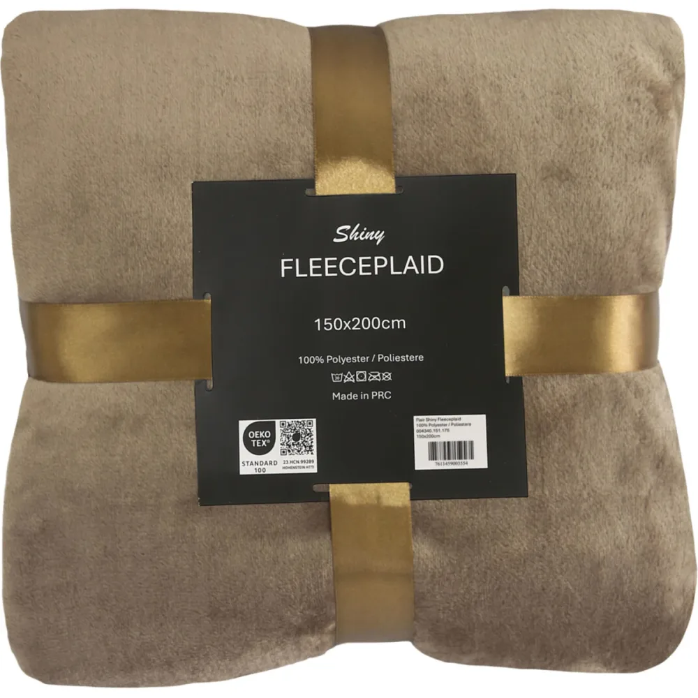 Flair - Fleece Decke, 150x200cm, Braun