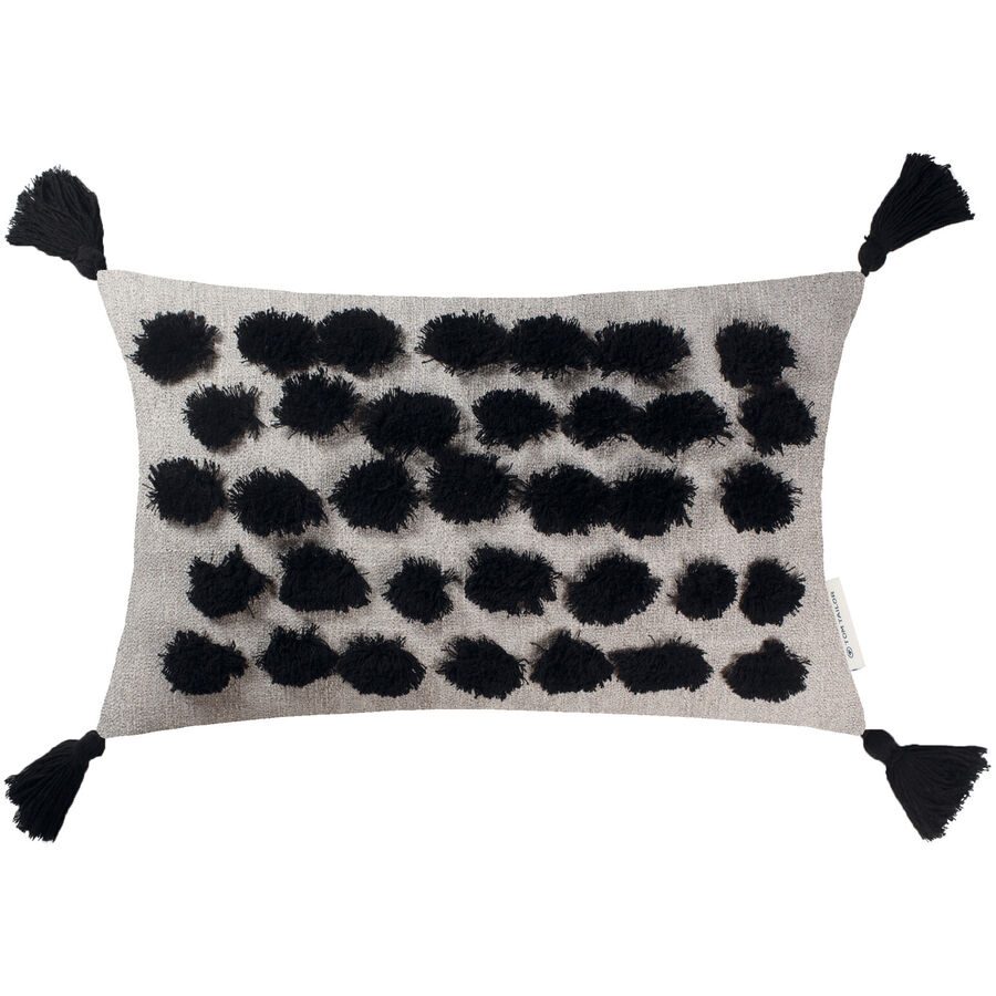 Tom Tailor - T-Tufted Blobs Kissenbezug, 30 x 50 cm, Weiss / Anthrazit