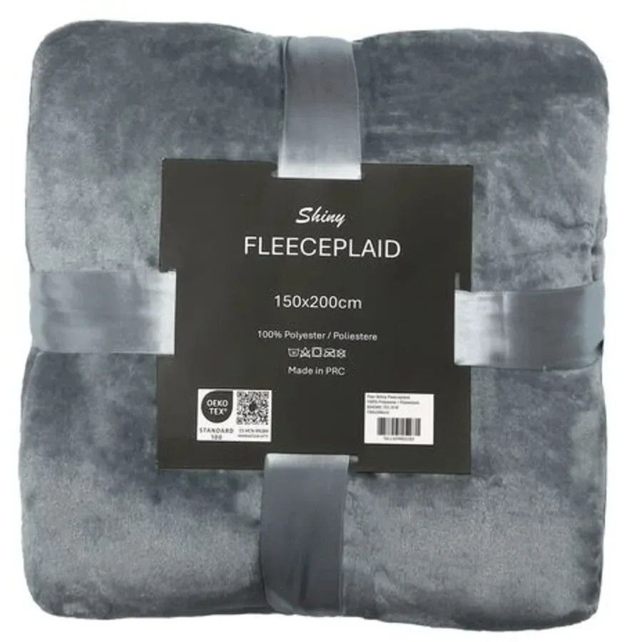 Flair - Fleece Decke, 150x200cm, Silber