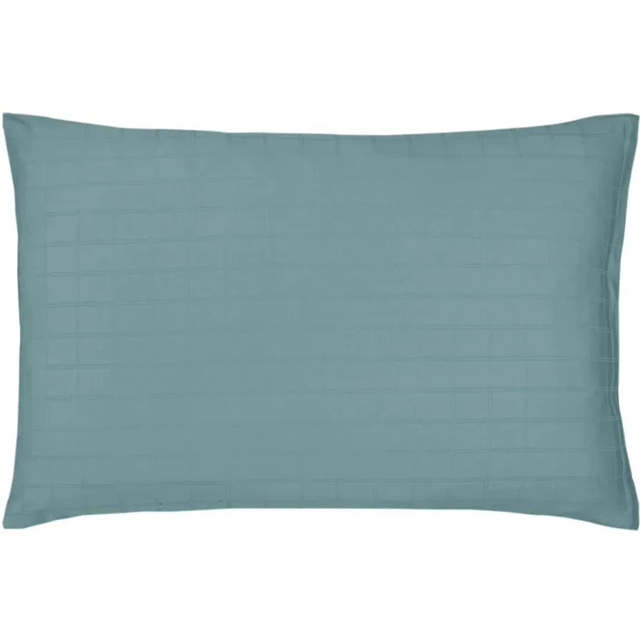 Flair Kissenbezug Damast Cyan Baumwolle 50 cm 70 cm - Farbe: Mint - Kissenbezug
