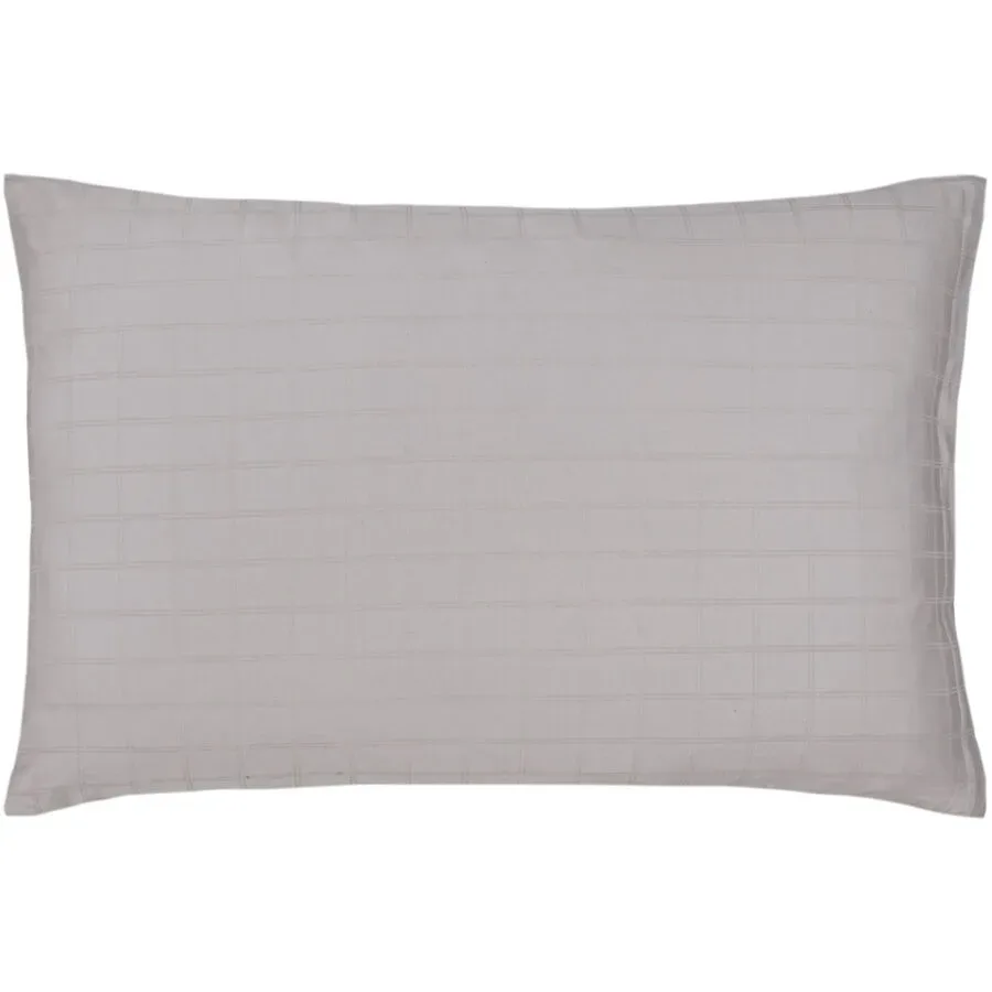 Flair Kissenbezug Damast Braun/Grau Baumwolle 65 cm 100 cm - Farbe: taupe - Kissenbezug
