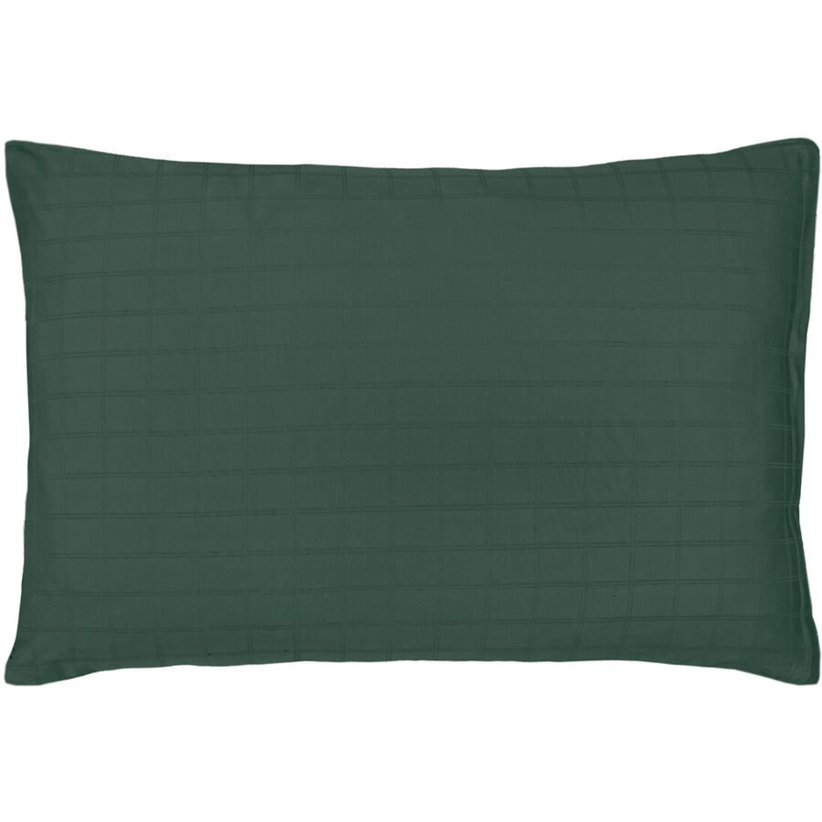Flair Kissenbezug Damast Grün Baumwolle 65 cm 100 cm - Farbe: dunkelgrün - Kissenbezug