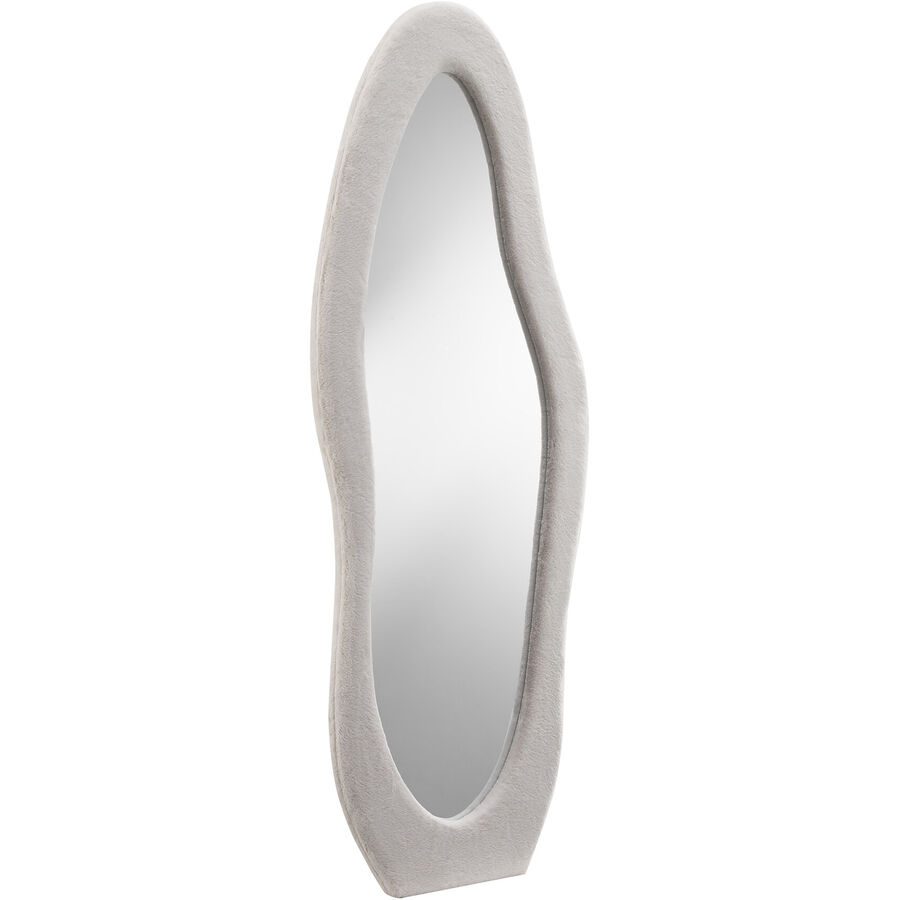 Spiegel Foliano Beige Glas/Polyester 60 cm 160 cm - Material: Spiegelglas/Kunstfell (100% Polyester) - Spiegel