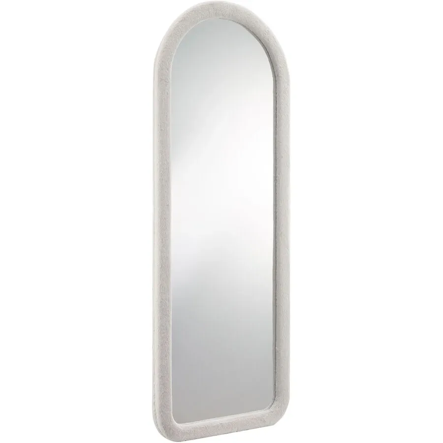 Spiegel Foliano Beige Glas/Polyester 60 cm 160 cm - Material: Spiegelglas/Kunstfell (100% Polyester) - Spiegel