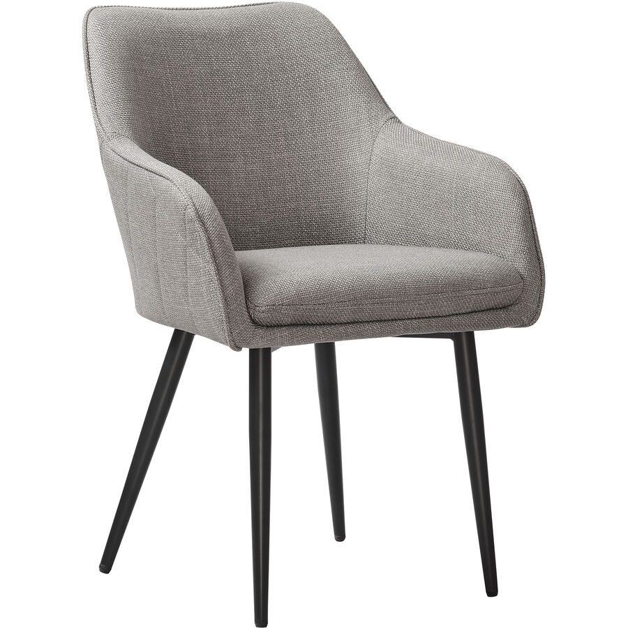 Stuhl Holmari Braun/Grau Stoff/Metall 61 cm - Farbe: taupe - Material: Strukturstoff/Metall - Stuhl