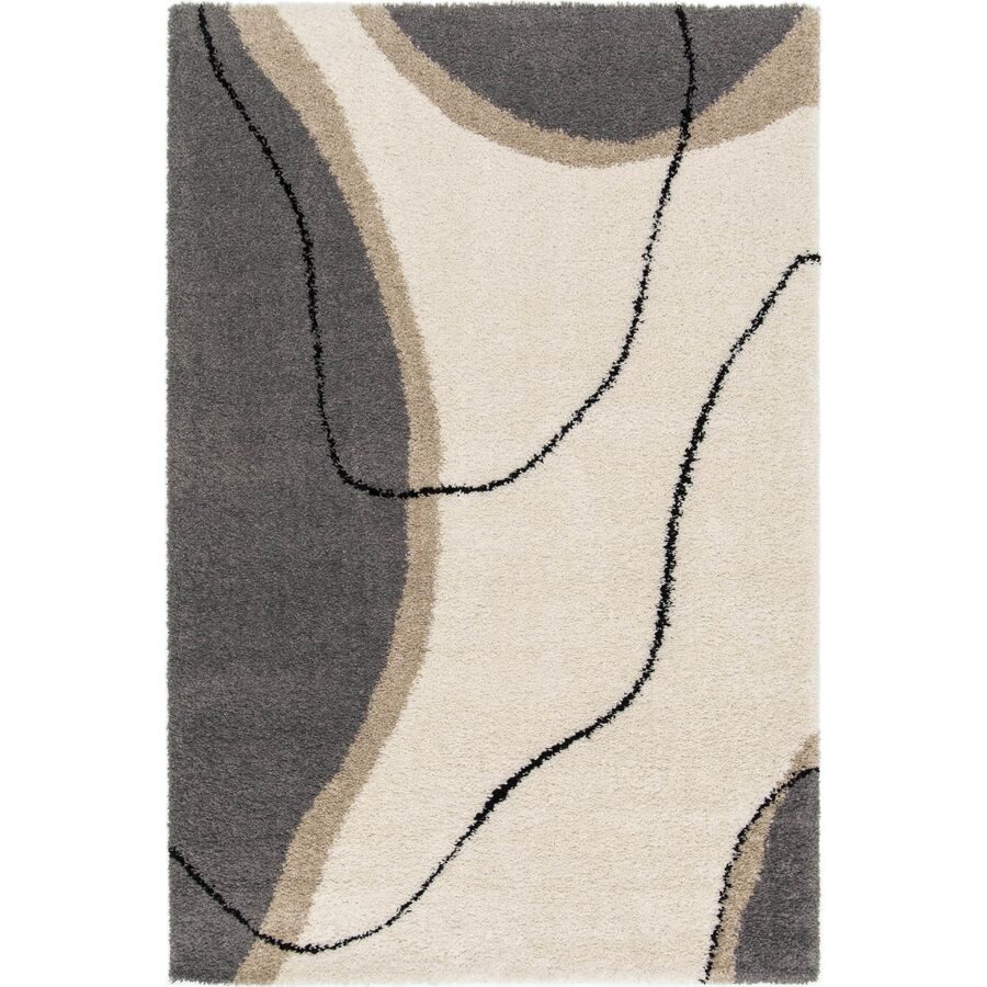 Teppich Eika Beige/Grau/Schwarz 160 cm 230 cm - Material: Polypropylen - Teppich