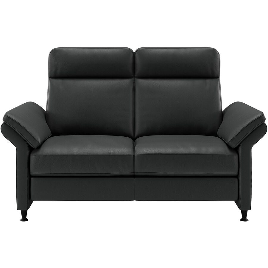 Albula Schwarz Leder 156 cm 89 cm - Material: Echtleder - Möbel Konfigurator: Traummöbel individuell zusammenstellen - Sofa