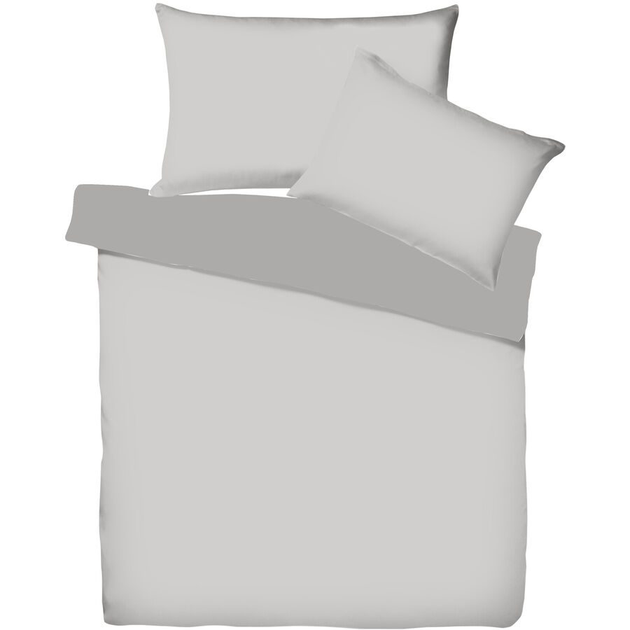 Living Home - Uni Satin Doubleface Kissenbezug, 50 x 70 cm, Silber