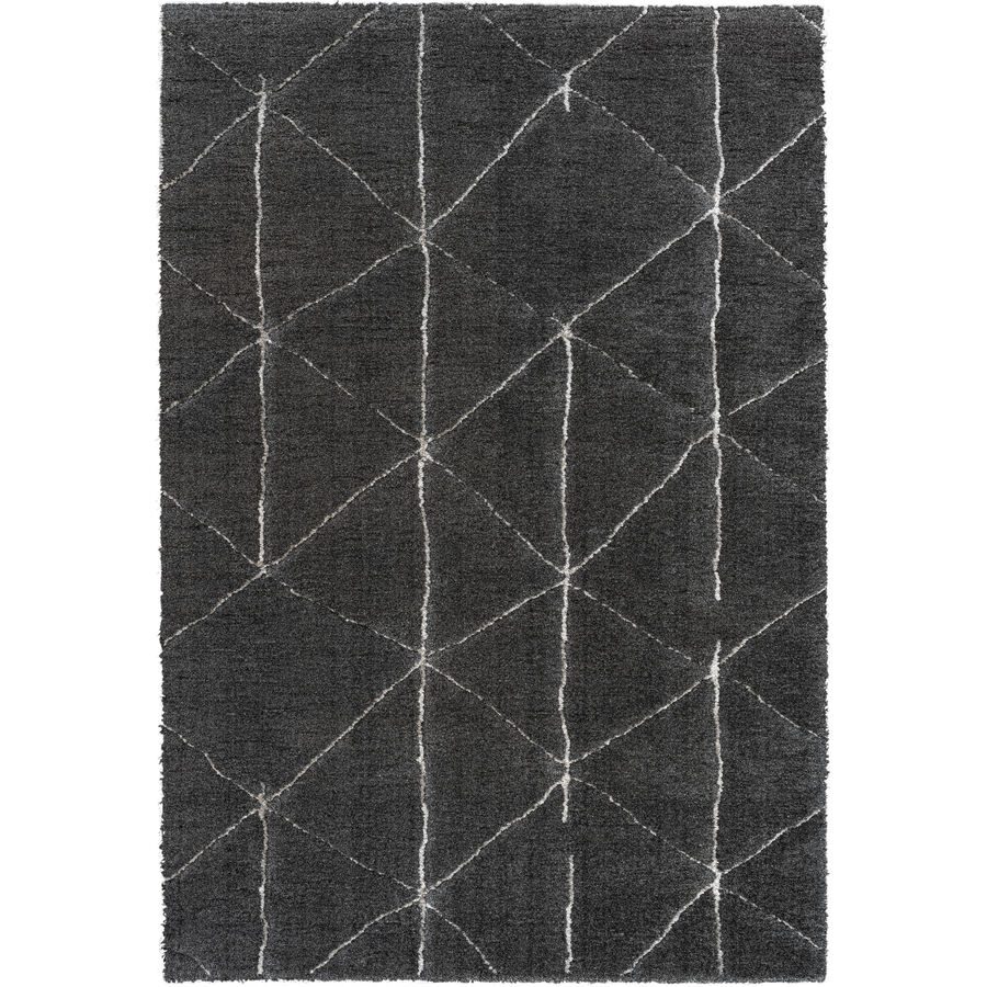 Teppich Shimena Schwarz Polyester 133 cm 195 cm - Farbe: anthrazit - Teppich