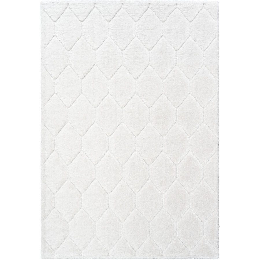 Teppich Ilay Weiss Polyester 133 cm 195 cm - Teppich
