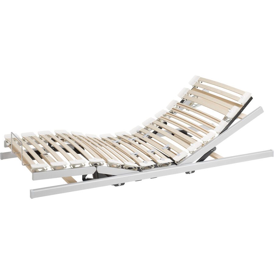 Topswiss Einlegerahmen mit Motor Flexomat Deluxe 2M Weiss Holz 200 x 200 cm Höhenverstellbar (elektrisch) - Schweizer Möbelhersteller - Einlegerahmen