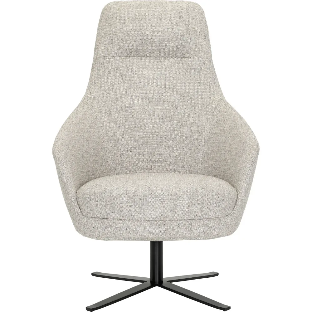 Sessel Nexa Beige/Grau Polyester/Stoff 71 cm 83 cm Drehbar - Farbe: grau/beige - Sessel