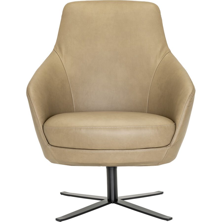 Sessel Nexa Braun Leder 71 cm 83 cm Drehbar - Farbe: nougat - Sessel