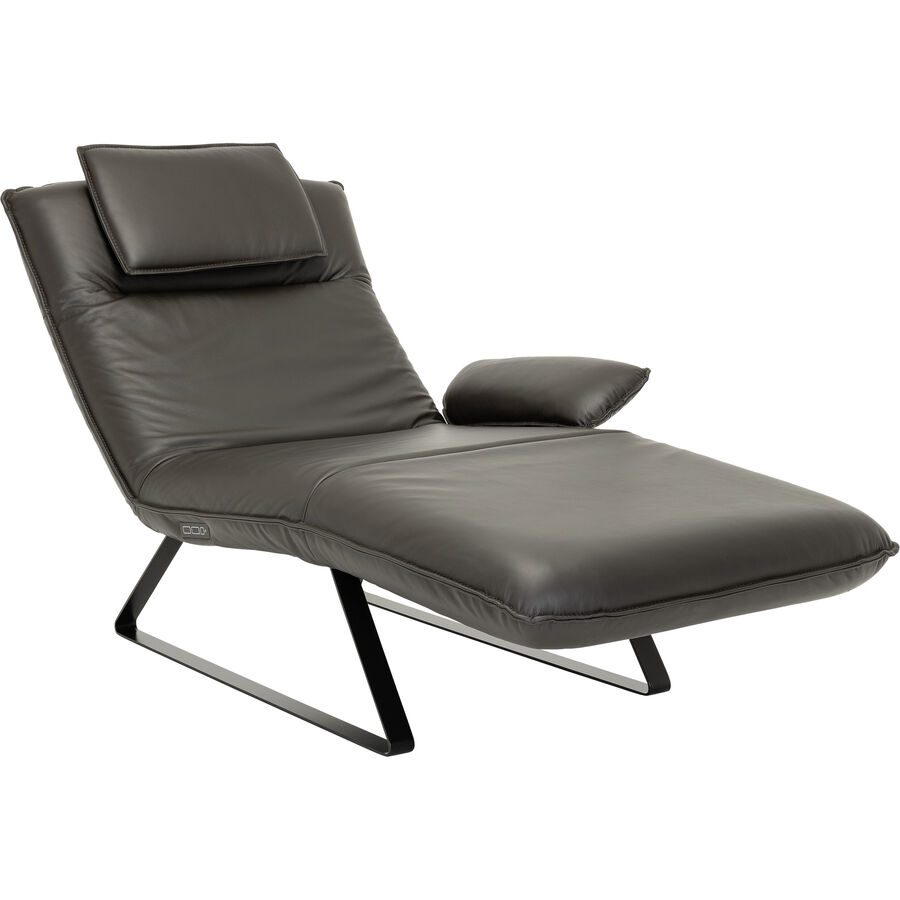 Liege Orato Schwarz Leder 94 cm 158 cm - Material: Echtleder - Liege