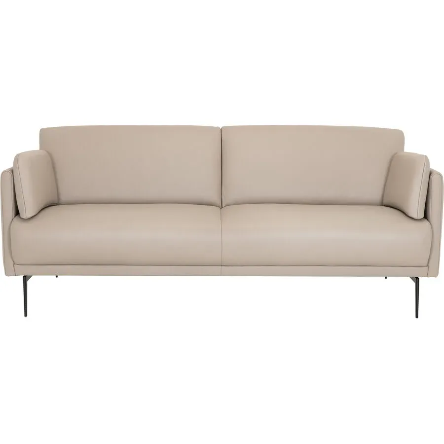 Sofa Aurea Beige Leder 172 cm 80 cm - Farbe: cement - Sofa