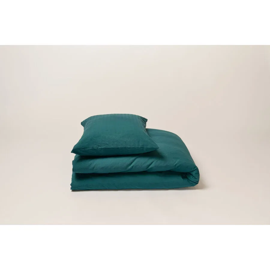 Journey Living Duvetbezug Kemeri Grün Baumwolle 160 cm - Farbe: meergrün - Material: Bio Baumwolle - Duvetbezug