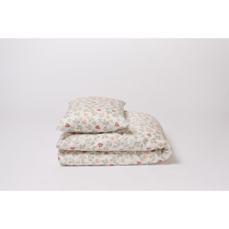 Journey Living Duvetbezug Yoxford Grün Satin 160 cm - Farbe: Eucalyptus - Material: Bio Baumwolle - Duvetbezug