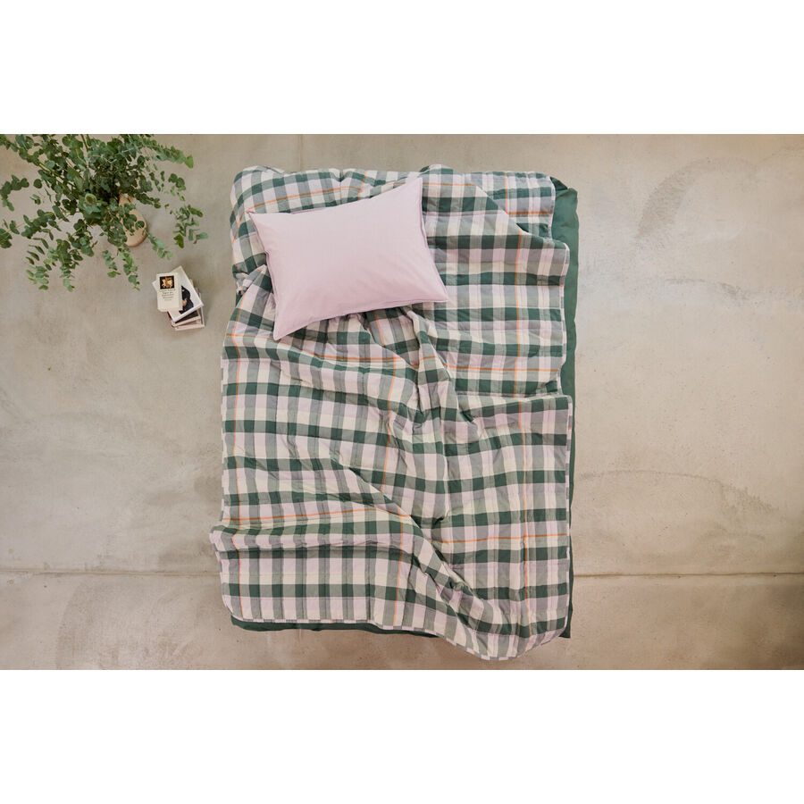 Lavie Bettüberwurf Caja Grün Baumwolle/Polyester 270 cm 170 cm - Farbe: dunkelgrün - Material: Polyester/Baumwolle - Bettüberwurf