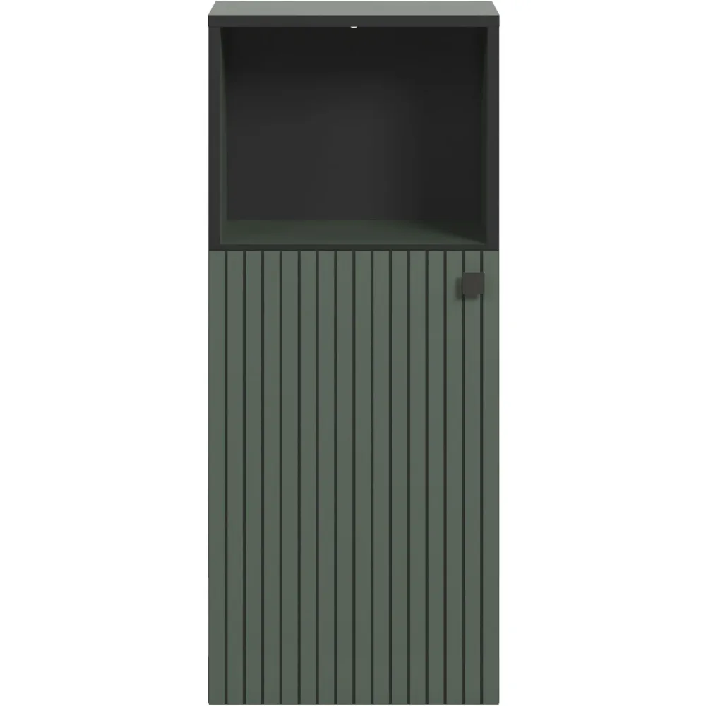 Badezimmerschrank Garfield Grün Holz 40 cm 95 cm 31 cm - Farbe: Olivgrün - Material: Holzwerkstoff - Badezimmerschrank