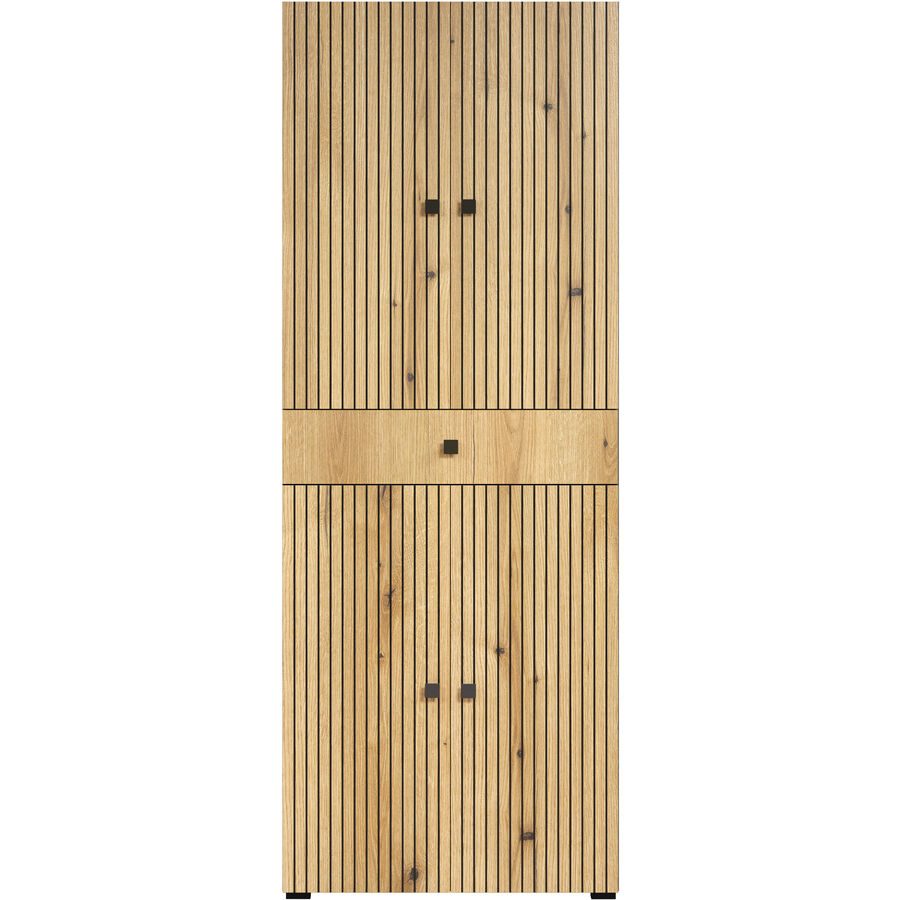 Badezimmerschrank Garfield Grau Holz 70 cm 188 cm 31 cm - Farbe: anthrazit - Material: Holzwerkstoff - Badezimmerschrank