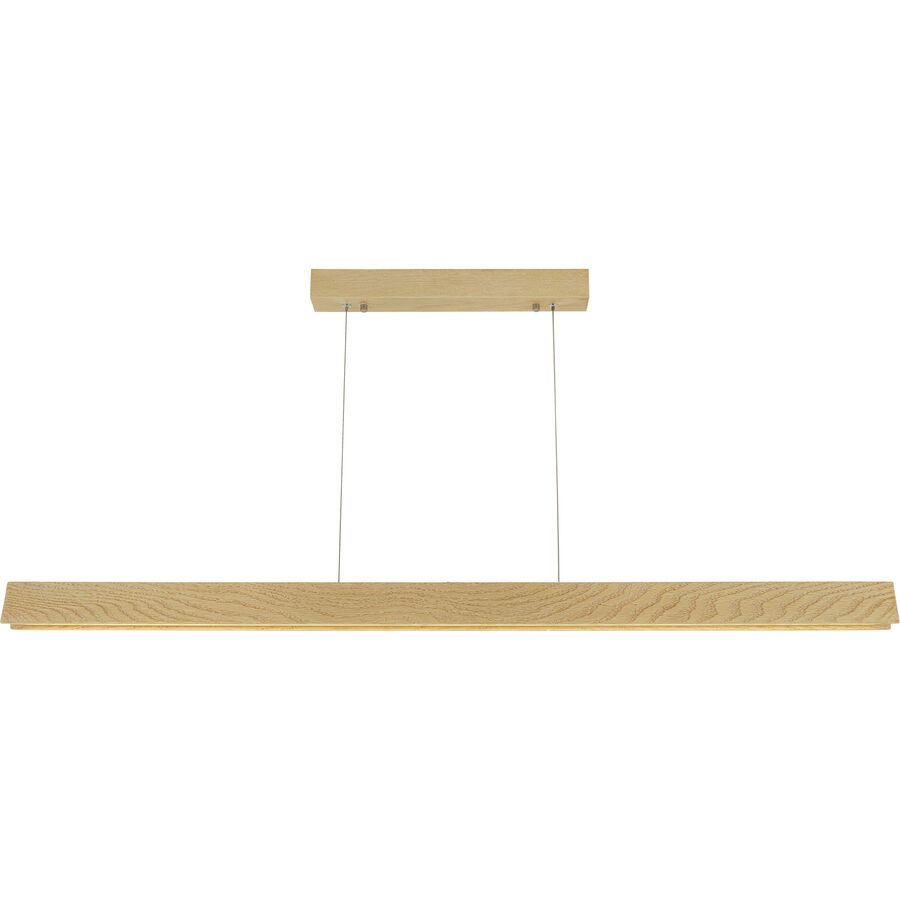 Pendellampe Clifton Braun Holz/Metall 120 cm 120 cm - Farbe: eiche - LED - Lichtfarbe: Extra warmweiss - Pendellampe- LED Energiesparlampe