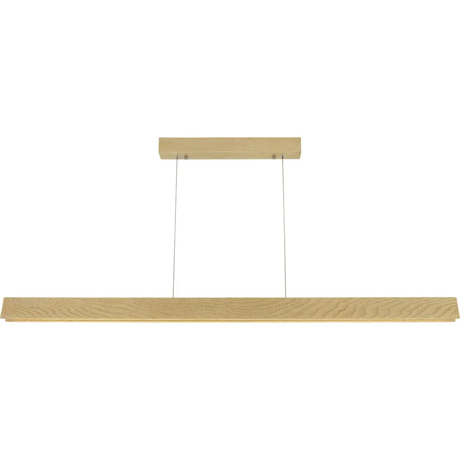 Pendellampe Clifton Braun Holz/Metall 120 cm 120 cm - Farbe: eiche - LED - Lichtfarbe: Extra warmweiss - Pendellampe- LED Energiesparlampe
