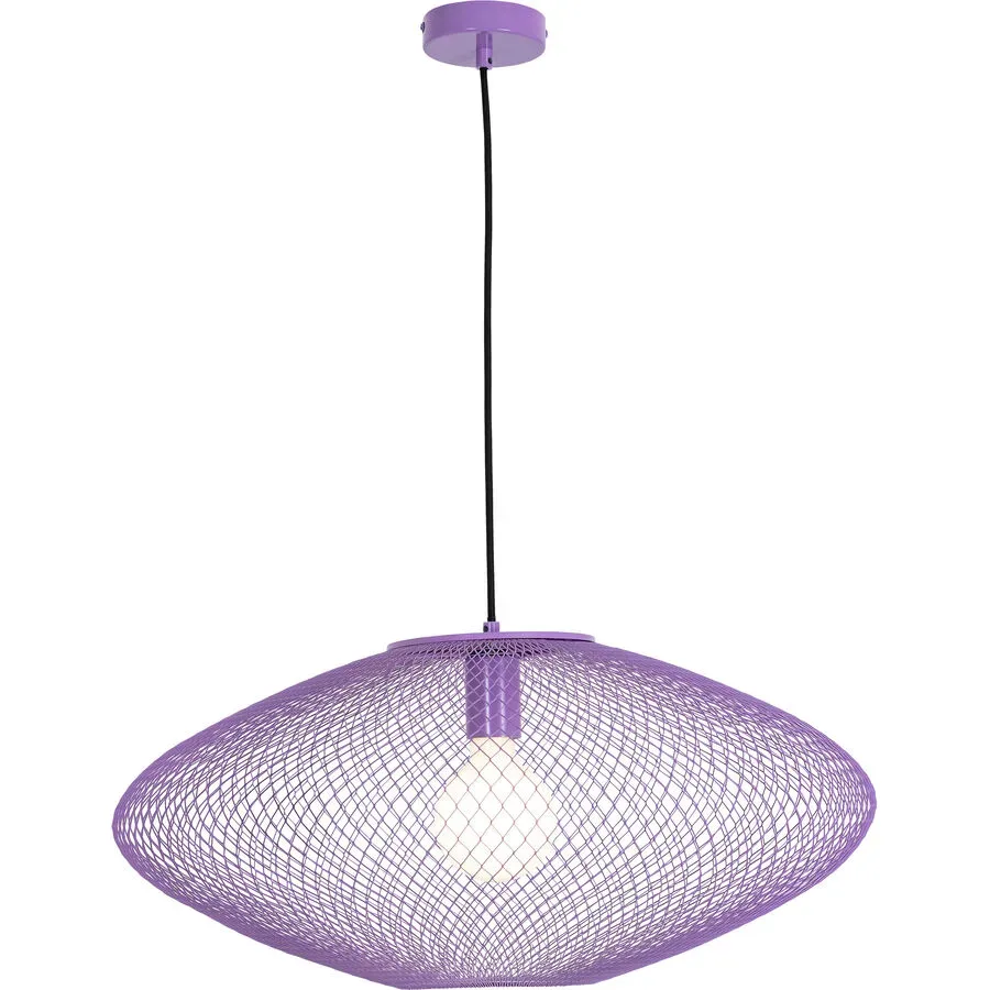Pendellampe Amour Lila Metall 60 cm 150 cm - Pendellampe