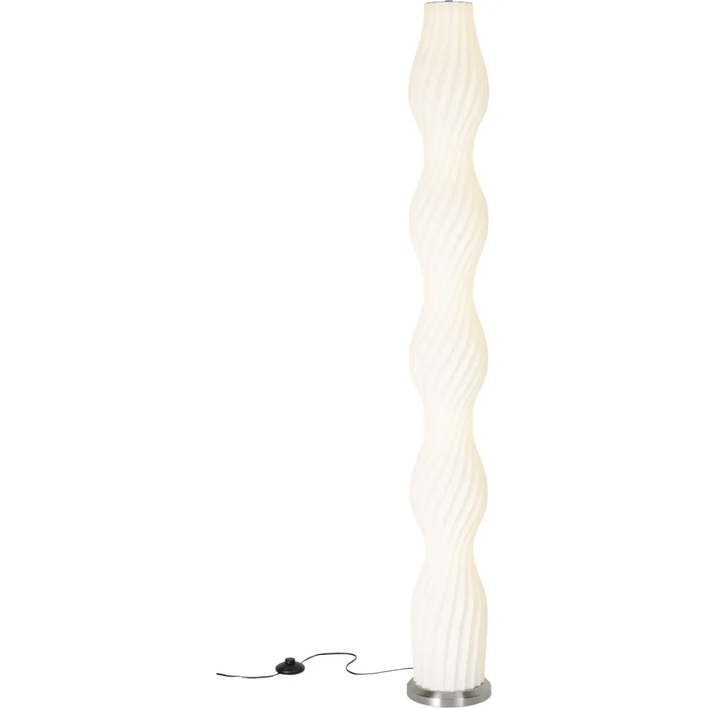 Stehlampe Sagrado Weiss Kunststoff/Metall 19 cm 154 cm - LED - Lichtfarbe: Extra warmweiss - Material: Metall/Kunststoff - Stehlampe- LED