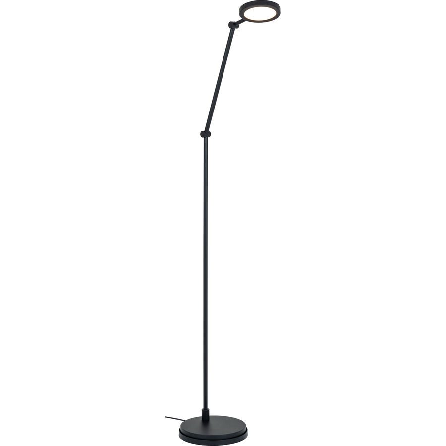 Stehlampe Alberta Schwarz Aluminium/Metall 34 cm 149 cm - LED - Lichtfarbe: Extra warmweiss - Material: Metall/Aluminium - Stehlampe- LED