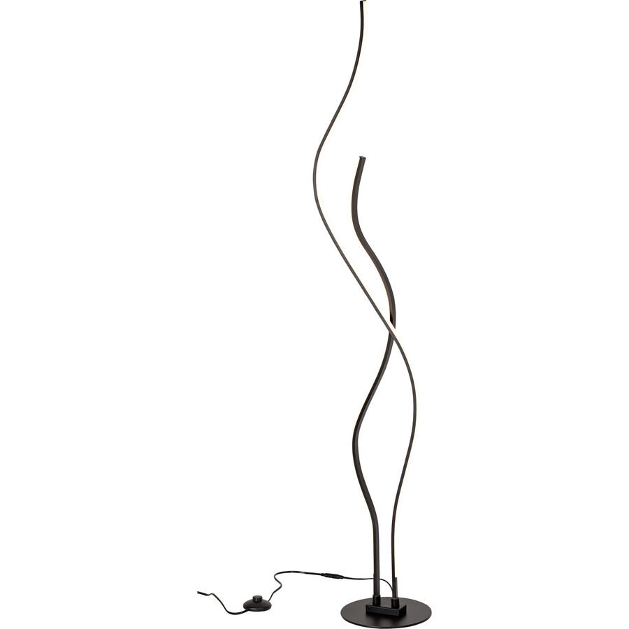 Stehlampe Arizona Kunststoff/Metall schwarz - LED - Lichtfarbe: Warmweiss - Material: Metall/Kunststoff - Stehlampe- LED Energiesparlampe