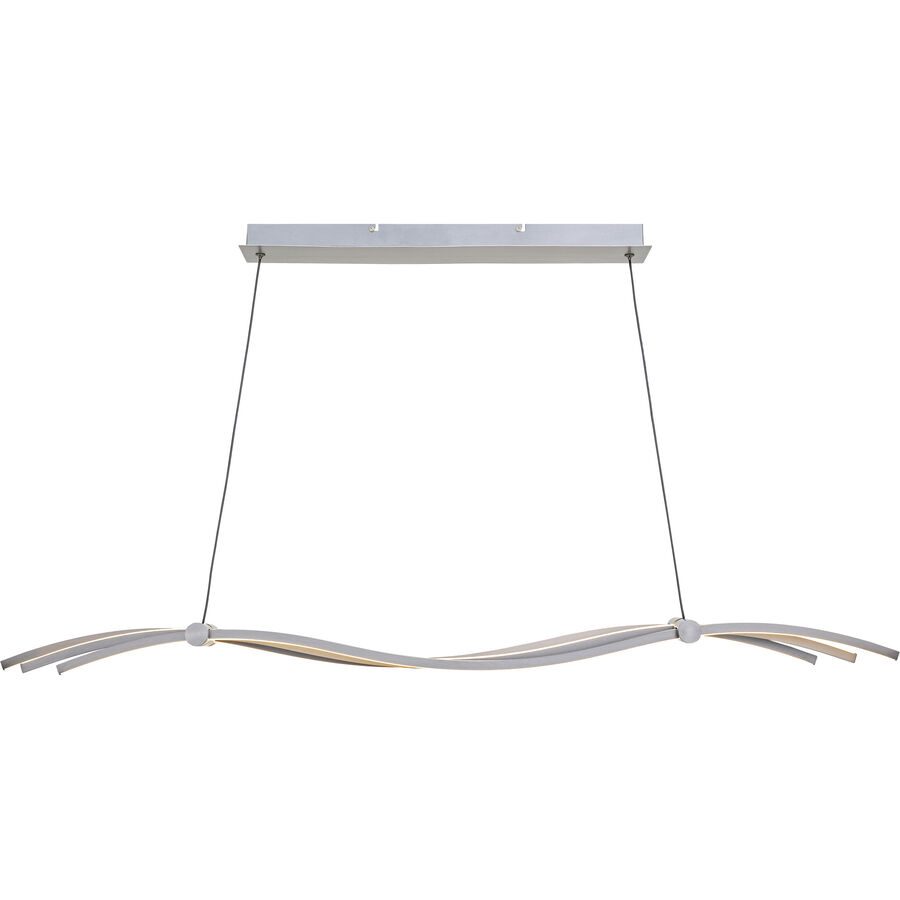 Pendellampe Ascoli Silber Aluminium/Metall 120 cm 150 cm - LED - Lichtfarbe: Extra warmweiss - Helles Neutralweiss - Material: Metall/Aluminium -