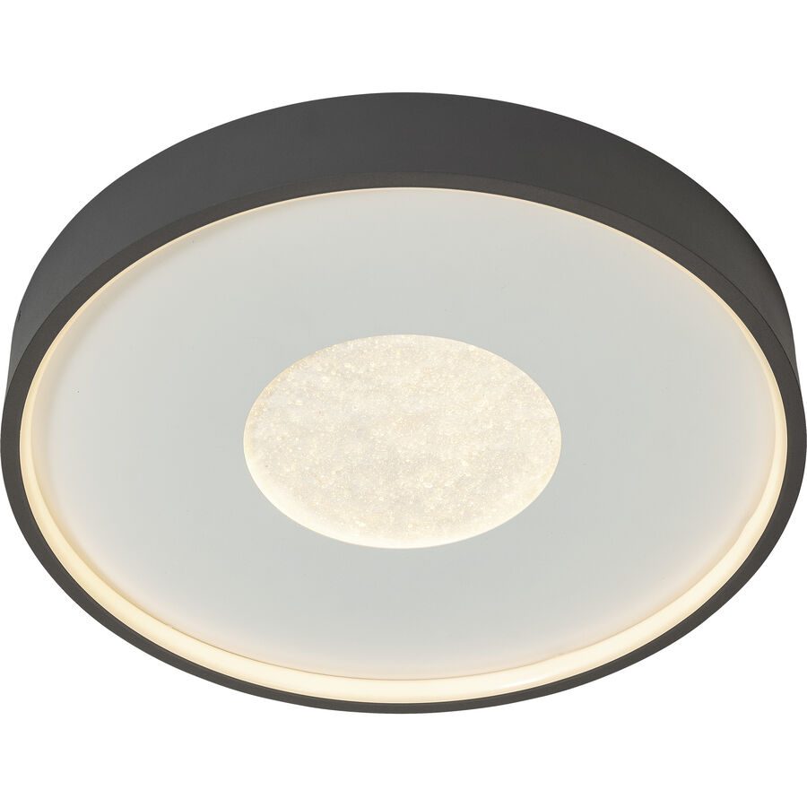 Deckenlampe Barletta dunkelgrau Kunststoff/Metall - LED - Lichtfarbe: Extra warmweiss - Material: Metall/Kunststoff - Deckenlampe- LED
