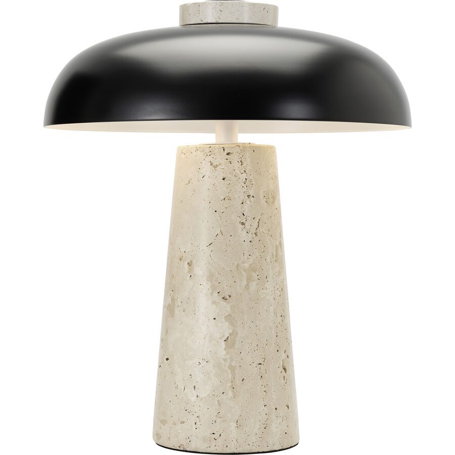 Tischlampe Berja Schwarz Stein 26 cm 32 cm - Tischlampe
