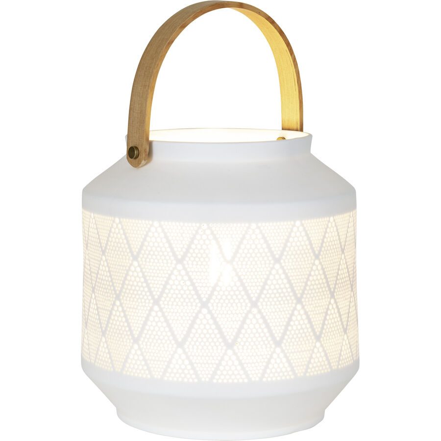 Tischlampe Capena Weiss Metall/Keramik 20 cm 20 cm - Material: Keramik/Metall - Tischlampe
