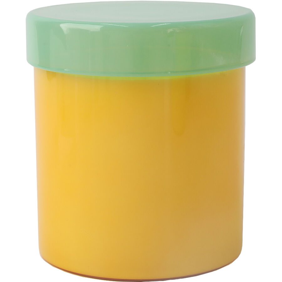 Kerze Grün/Gelb Glas/Wachs 10.2 cm - Farbe: gelb/grün - Kerze