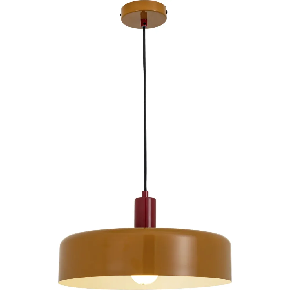 Pendellampe Fonteno Rot Metall 35 cm 120 cm - Farbe: brick - Pendellampe