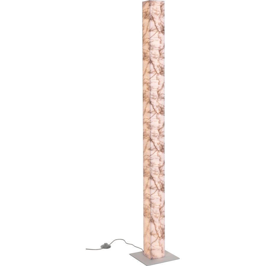Stehlampe Arona Weiss Kunststoff/Metall 24 cm 160 cm - LED - Lichtfarbe: Extra warmweiss - Material: Metall/Kunststoff - Stehlampe- LED