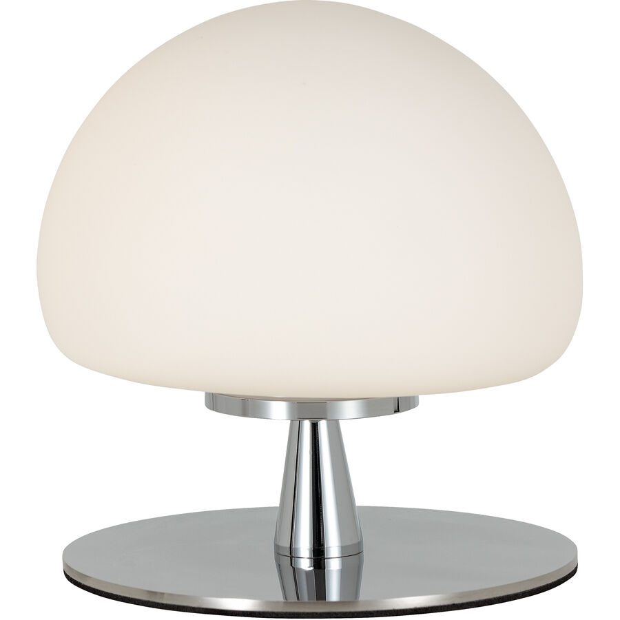 Tischlampe Liana Grau Glas/Metall 15 cm 15 cm - Farbe: chrom - LED - Lichtfarbe: Warmweiss - Material: Metall/Glas - Tischlampe- LED Energiesparlampe
