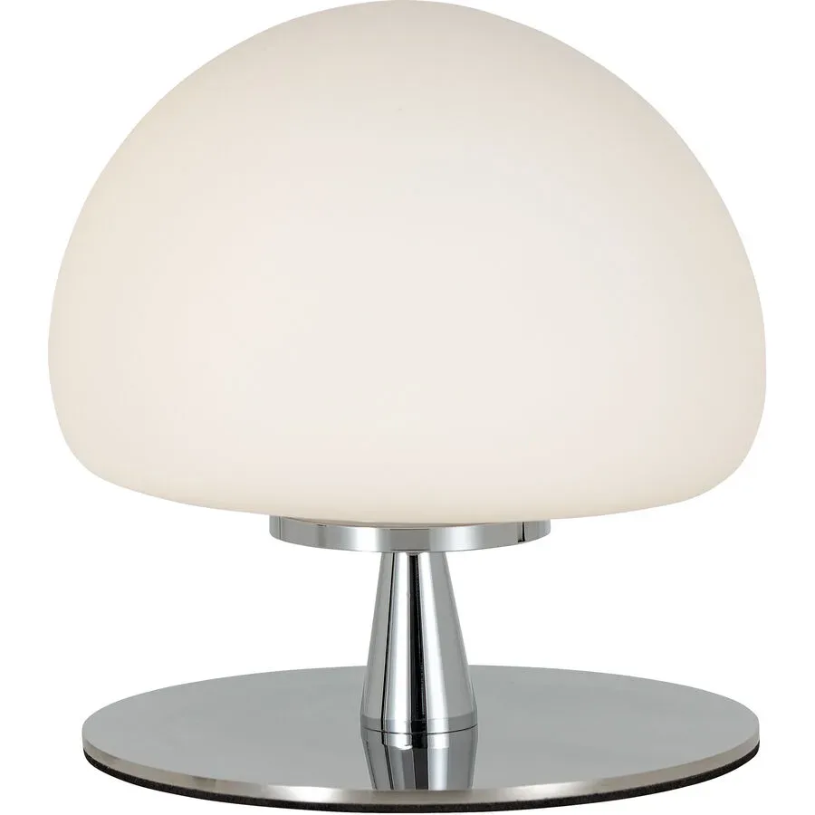 Tischlampe Liana Grau Glas/Metall 15 cm 15 cm - Farbe: chrom - LED - Lichtfarbe: Warmweiss - Material: Metall/Glas - Tischlampe- LED Energiesparlampe