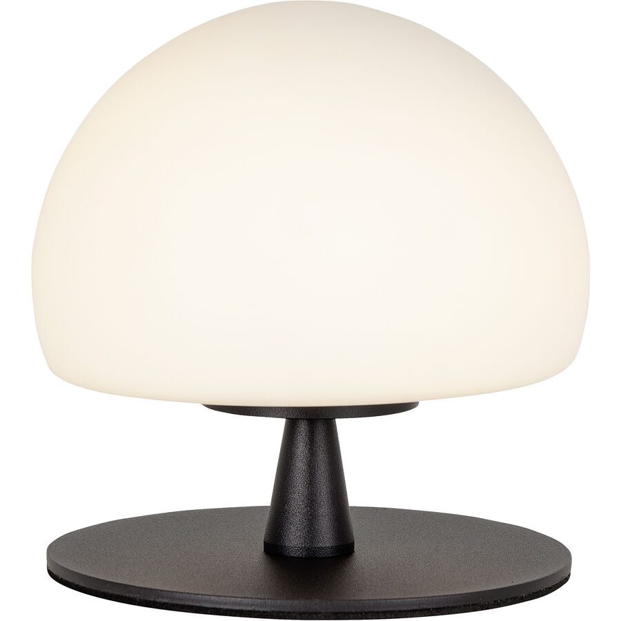 Tischlampe Liana Schwarz Glas/Messing 15 cm 15 cm - LED - Lichtfarbe: Warmweiss - Material: Messing/Glas - Tischlampe- LED Energiesparlampe