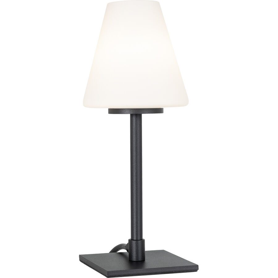 Tischlampe Makka Schwarz Glas/Metall 9 cm 25 cm - LED - Lichtfarbe: Warmweiss - Material: Metall/Glas - Tischlampe- LED Energiesparlampe