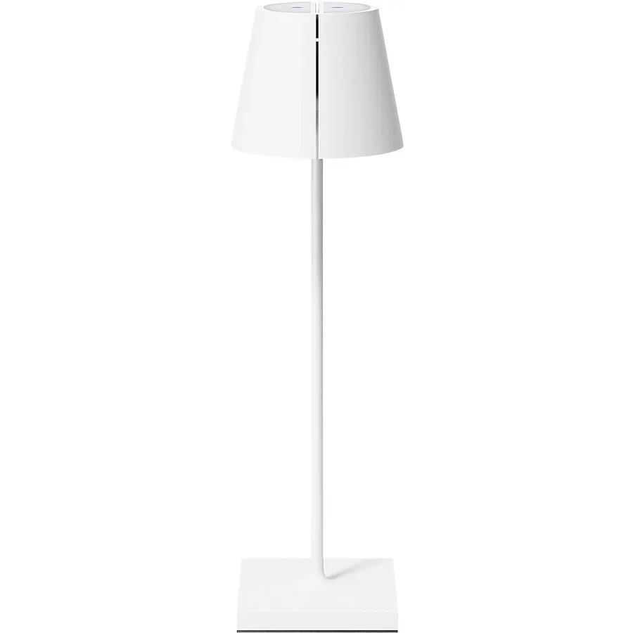 Tischlampe Nuindie Tango Weiss Aluminium 11 cm 38 cm - LED - Lichtfarbe: Extra warmweiss - Tischlampe- LED Energiesparlampe